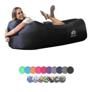 WEKAPO Inflatable Couch Air Lounger Chair  Portable Blow up Sofa